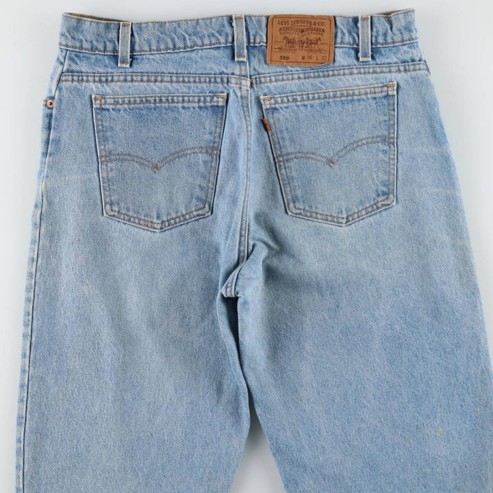 1990'S Levi's 40550-0213 Orange Tab Tapered Denim Pants, Made in USA, Men's W36 (approx.), Vintage cotton blue type Vintage Second Hand
