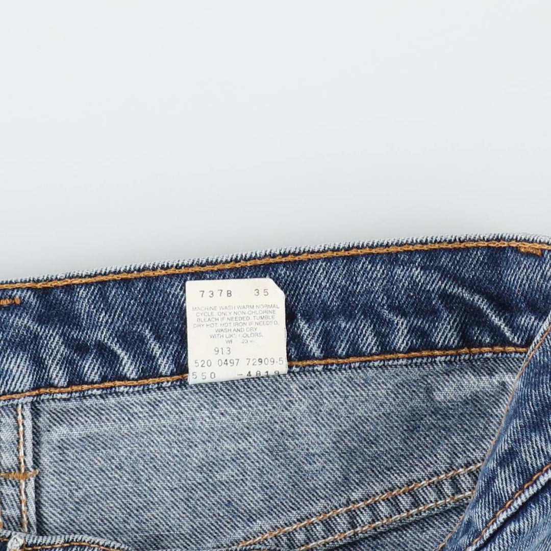 90'S Levi's 550 Relaxed Fit Tapered Denim Pants Made in USA Men's W33 Vintage cotton blue type Vintage Second Hand