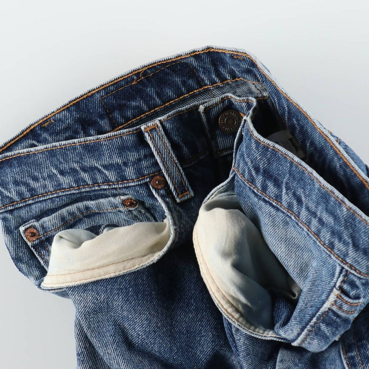 90'S Levi's 550 Relaxed Fit Tapered Denim Pants Made in USA Men's W33 Vintage cotton blue type Vintage Second Hand