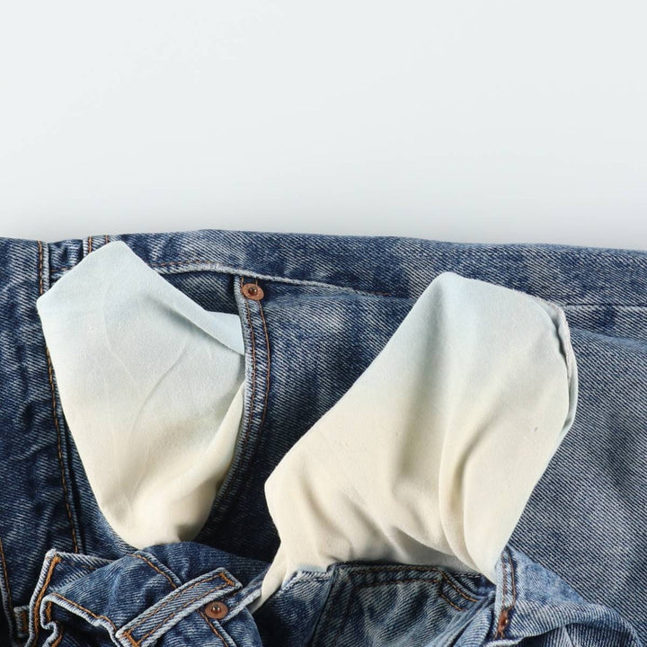 90'S Levi's 550 Relaxed Fit Tapered Denim Pants Made in USA Men's W33 Vintage cotton blue type Vintage Second Hand