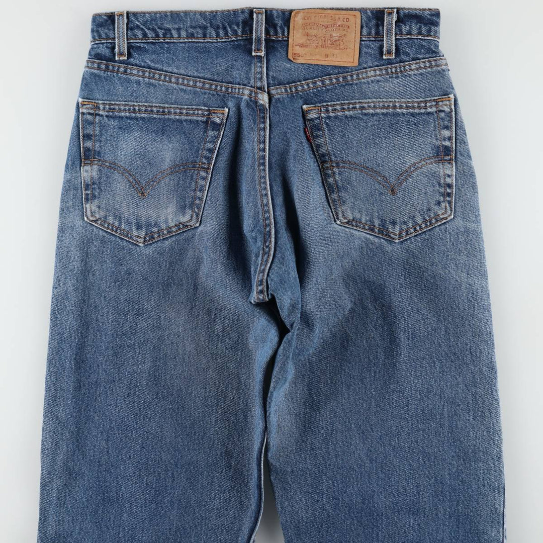 90'S Levi's 550 Relaxed Fit Tapered Denim Pants Made in USA Men's W33 Vintage cotton blue type Vintage Second Hand