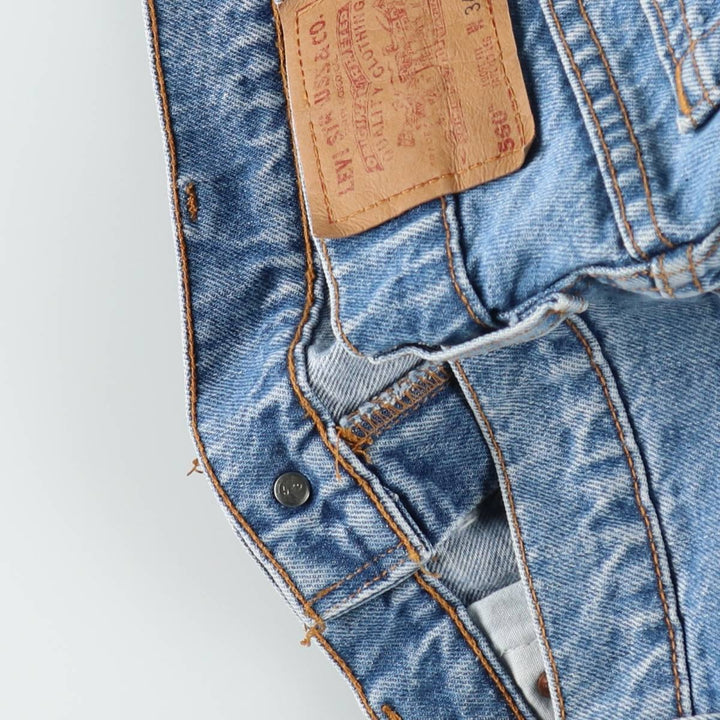 1990'S Levi's 550 Loose Fit Tapered Leg Denim Pants, Made in USA, Men's Size W34 (approx.), Vintage cotton blue type Vintage Second Hand
