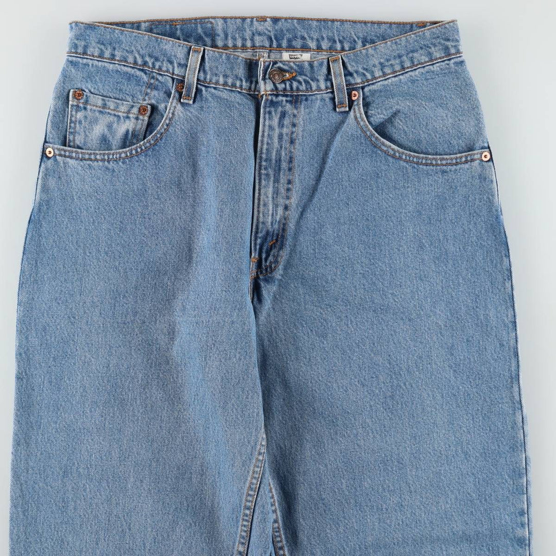 1990'S Levi's 550 Loose Fit Tapered Leg Denim Pants, Made in USA, Men's Size W34 (approx.), Vintage cotton blue type Vintage Second Hand