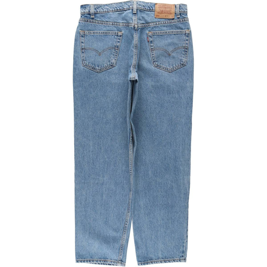 90'S Levi's 550 Relaxed Fit Tapered Denim Pants Made in USA Men's W35 Vintage cotton blue type Vintage Second Hand