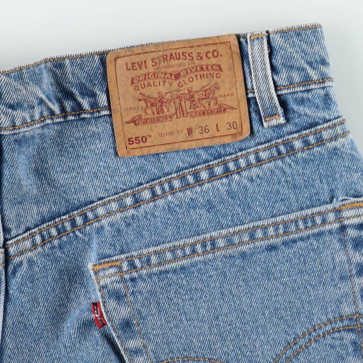 90'S Levi's 550 Relaxed Fit Tapered Denim Pants Made in USA Men's W35 Vintage cotton blue type Vintage Second Hand
