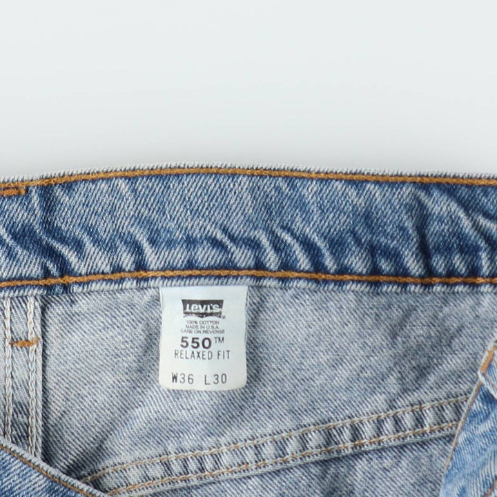 90'S Levi's 550 Relaxed Fit Tapered Denim Pants Made in USA Men's W35 Vintage cotton blue type Vintage Second Hand