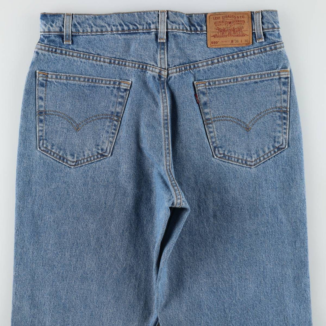 90'S Levi's 550 Relaxed Fit Tapered Denim Pants Made in USA Men's W35 Vintage cotton blue type Vintage Second Hand