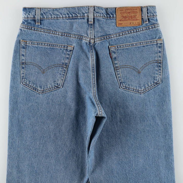 90'S Levi's 550 Relaxed Fit Tapered Denim Pants Made in USA Men's W35 Vintage cotton blue type Vintage Second Hand