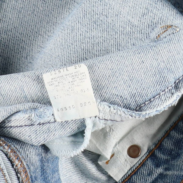 Levi's 550 Orange Tab Tapered Denim Pants, Made in USA, Men's Size W34 (approx.) cotton Blue type light blue Vintage Second Hand
