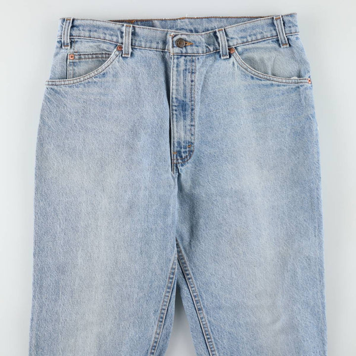 Levi's 550 Orange Tab Tapered Denim Pants, Made in USA, Men's Size W34 (approx.) cotton Blue type light blue Vintage Second Hand