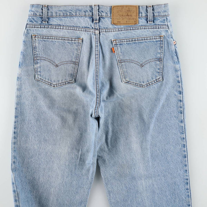 Levi's 550 Orange Tab Tapered Denim Pants, Made in USA, Men's Size W34 (approx.) cotton Blue type light blue Vintage Second Hand