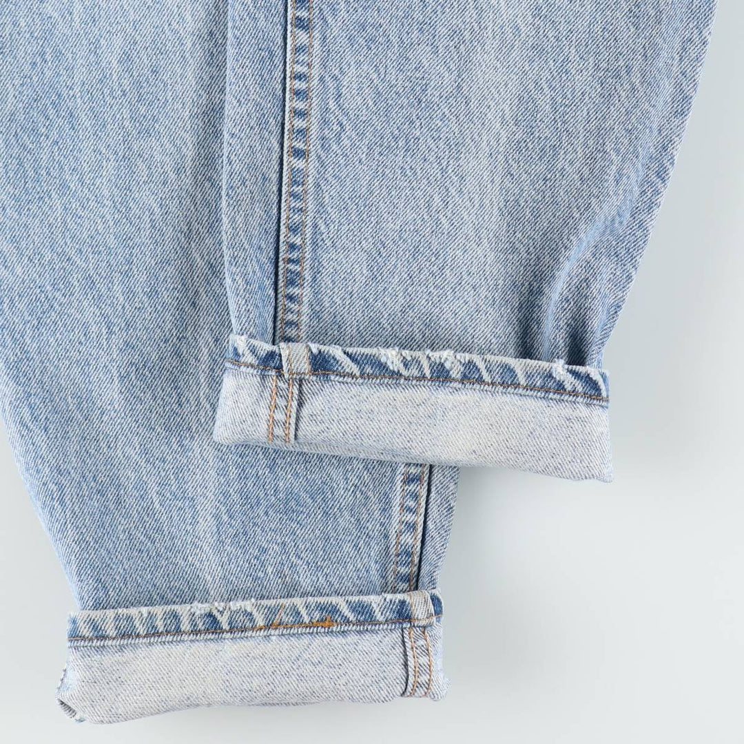 Levi's 550 Orange Tab Tapered Denim Pants, Made in USA, Men's Size W34 (approx.) cotton Blue type light blue Vintage Second Hand