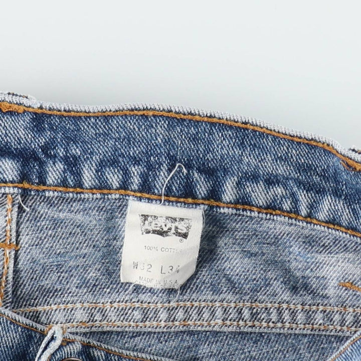90'S Levi's 550 Tapered Denim Pants Made in USA Men's W31 Vintage cotton blue type Vintage Second Hand
