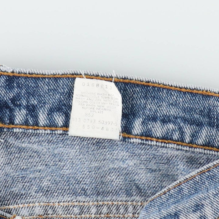 90'S Levi's 550 Tapered Denim Pants Made in USA Men's W31 Vintage cotton blue type Vintage Second Hand