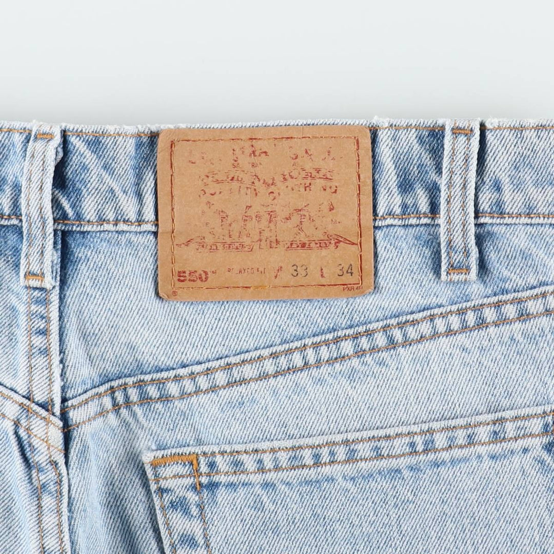 Levi's 550 Relaxed Fit Tapered Denim Pants, Made in USA, Men's Size W33 (approx.) unclear Blue type light blue Vintage Second Hand