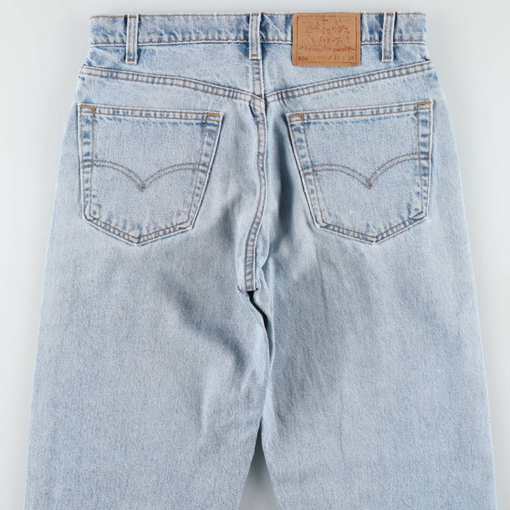 Levi's 550 Relaxed Fit Tapered Denim Pants, Made in USA, Men's Size W33 (approx.) unclear Blue type light blue Vintage Second Hand