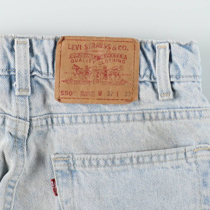 90'S Levi's 550 Relaxed Fit Tapered Leg Denim Pants, Made in USA, Men's, Size W29, Vintage cotton blue type Vintage Second Hand