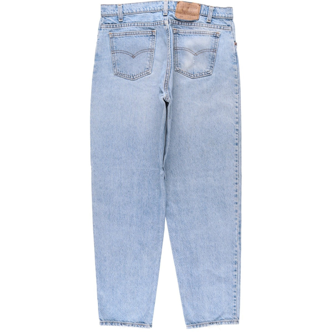 1990'S Levi's 550 Orange Tab Tapered Denim Pants, Made in USA, Men's W35 (approx.), Vintage cotton Blue type light blue Vintage Second Hand