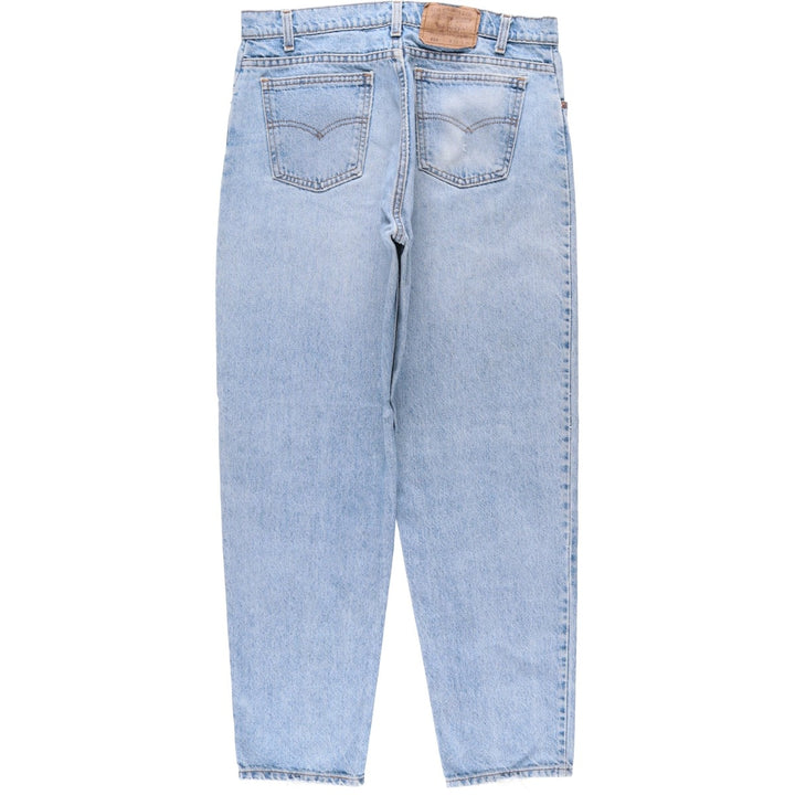 1990'S Levi's 550 Orange Tab Tapered Denim Pants, Made in USA, Men's W35 (approx.), Vintage cotton Blue type light blue Vintage Second Hand