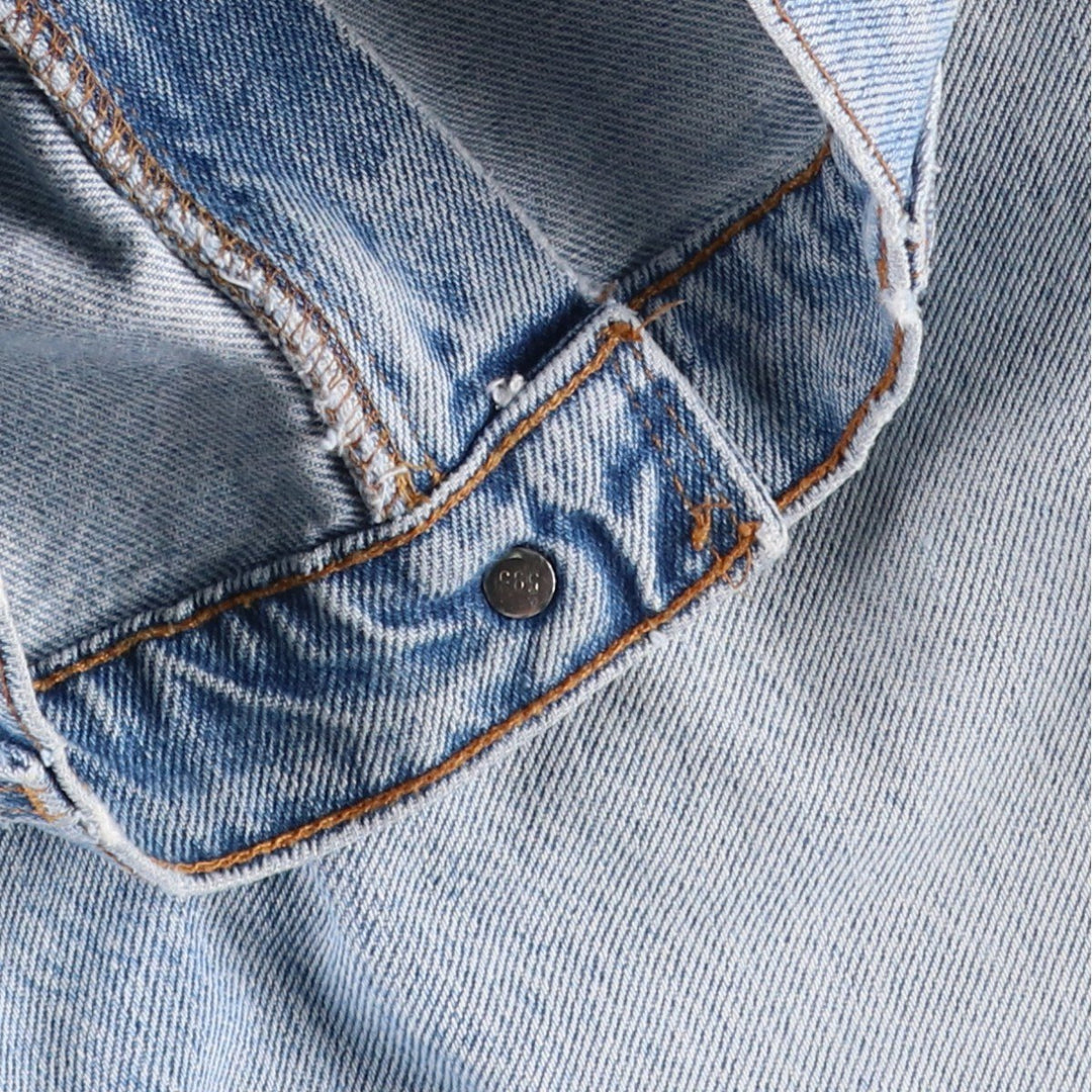 1990'S Levi's 550 Orange Tab Tapered Denim Pants, Made in USA, Men's W35 (approx.), Vintage cotton Blue type light blue Vintage Second Hand