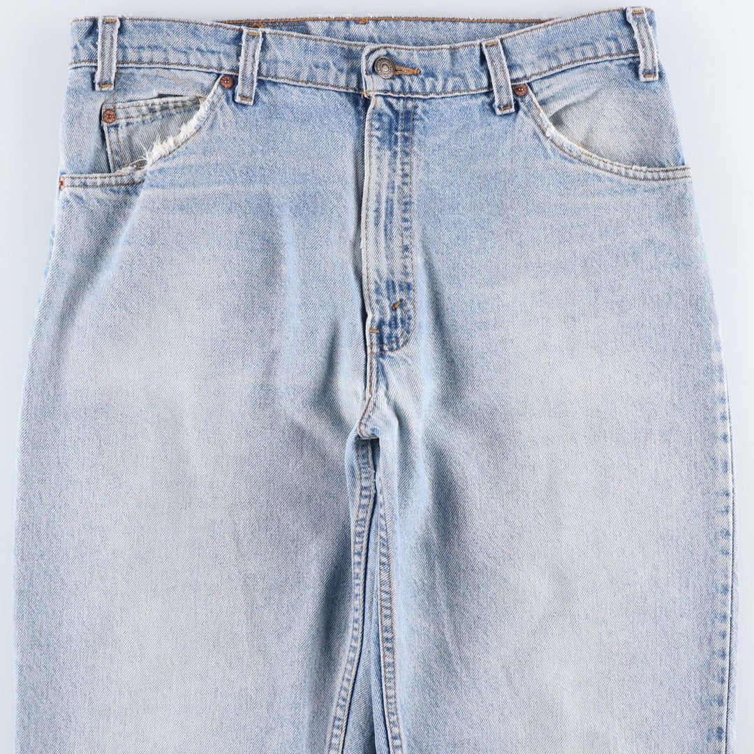 1990'S Levi's 550 Orange Tab Tapered Denim Pants, Made in USA, Men's W35 (approx.), Vintage cotton Blue type light blue Vintage Second Hand