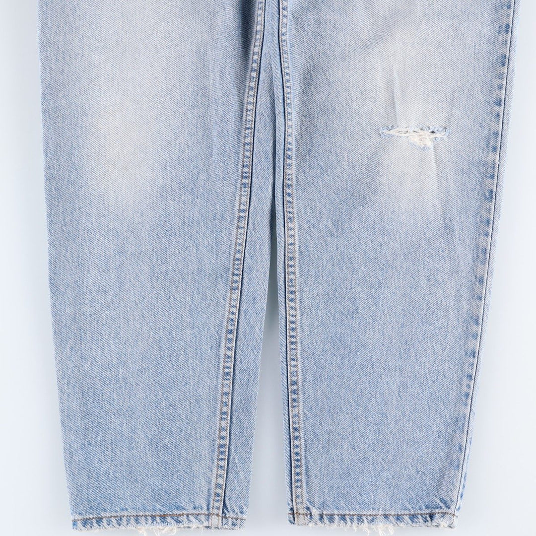 1990'S Levi's 550 Orange Tab Tapered Denim Pants, Made in USA, Men's W35 (approx.), Vintage cotton Blue type light blue Vintage Second Hand