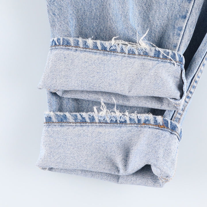 1990'S Levi's 550 Orange Tab Tapered Denim Pants, Made in USA, Men's W35 (approx.), Vintage cotton Blue type light blue Vintage Second Hand