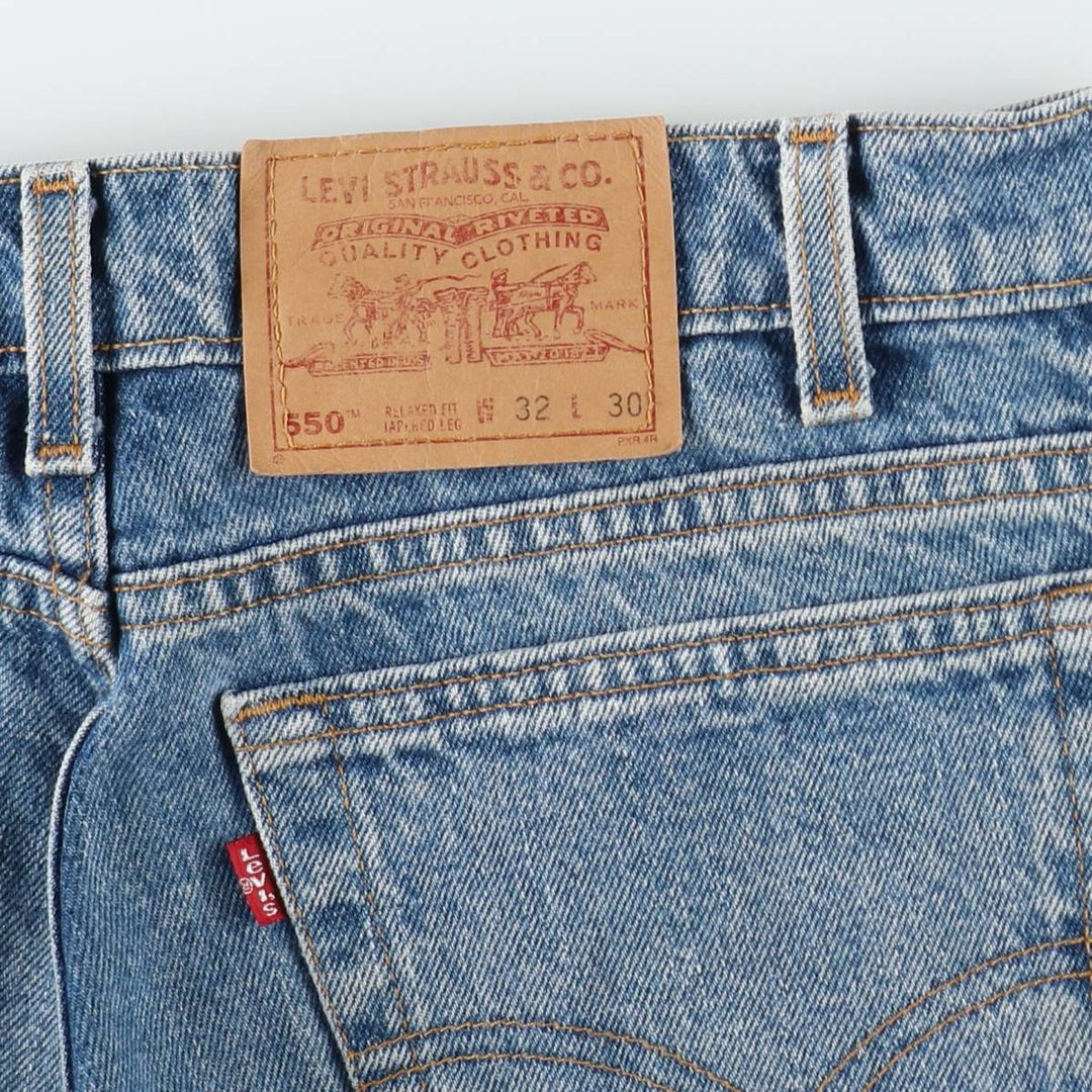 90'S Levi's 550 Relaxed Fit Tapered Leg Tapered Denim Pants Made in USA Men's W31 Vintage cotton blue type Vintage Second Hand