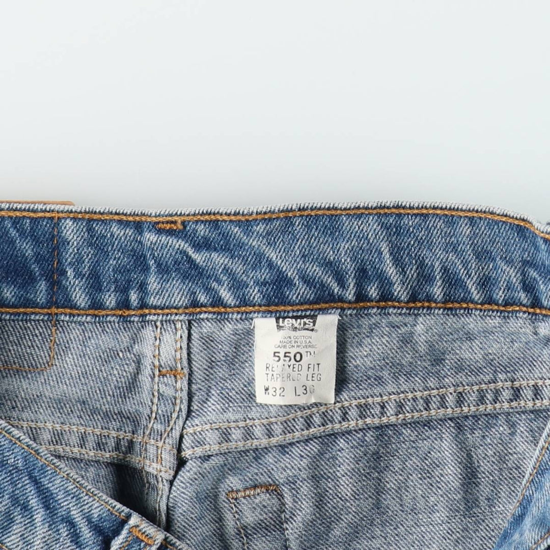 90'S Levi's 550 Relaxed Fit Tapered Leg Tapered Denim Pants Made in USA Men's W31 Vintage cotton blue type Vintage Second Hand