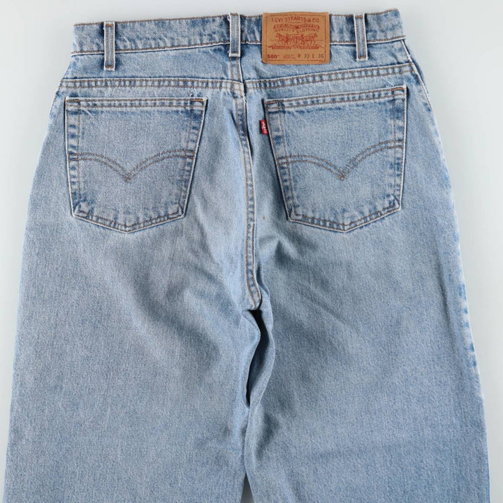 Levi's 550 Loose Fit Tapered Leg Denim Pants, Made in USA, Men's Size W33 (approx.) cotton blue type Vintage Second Hand