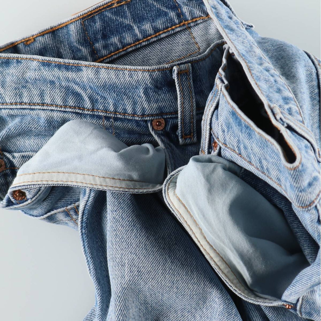 Levi's 550 Loose Fit Tapered Leg Denim Pants, Made in USA, Men's Size W33 (approx.) cotton blue type Vintage Second Hand