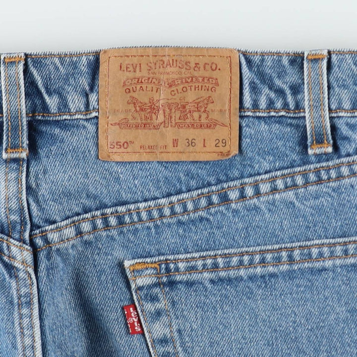 Levi's 550 Relaxed Fit Tapered Denim Pants, Made in USA, Men's Size W36 (approx.) cotton blue type Vintage Second Hand