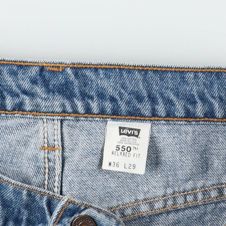 Levi's 550 Relaxed Fit Tapered Denim Pants, Made in USA, Men's Size W36 (approx.) cotton blue type Vintage Second Hand