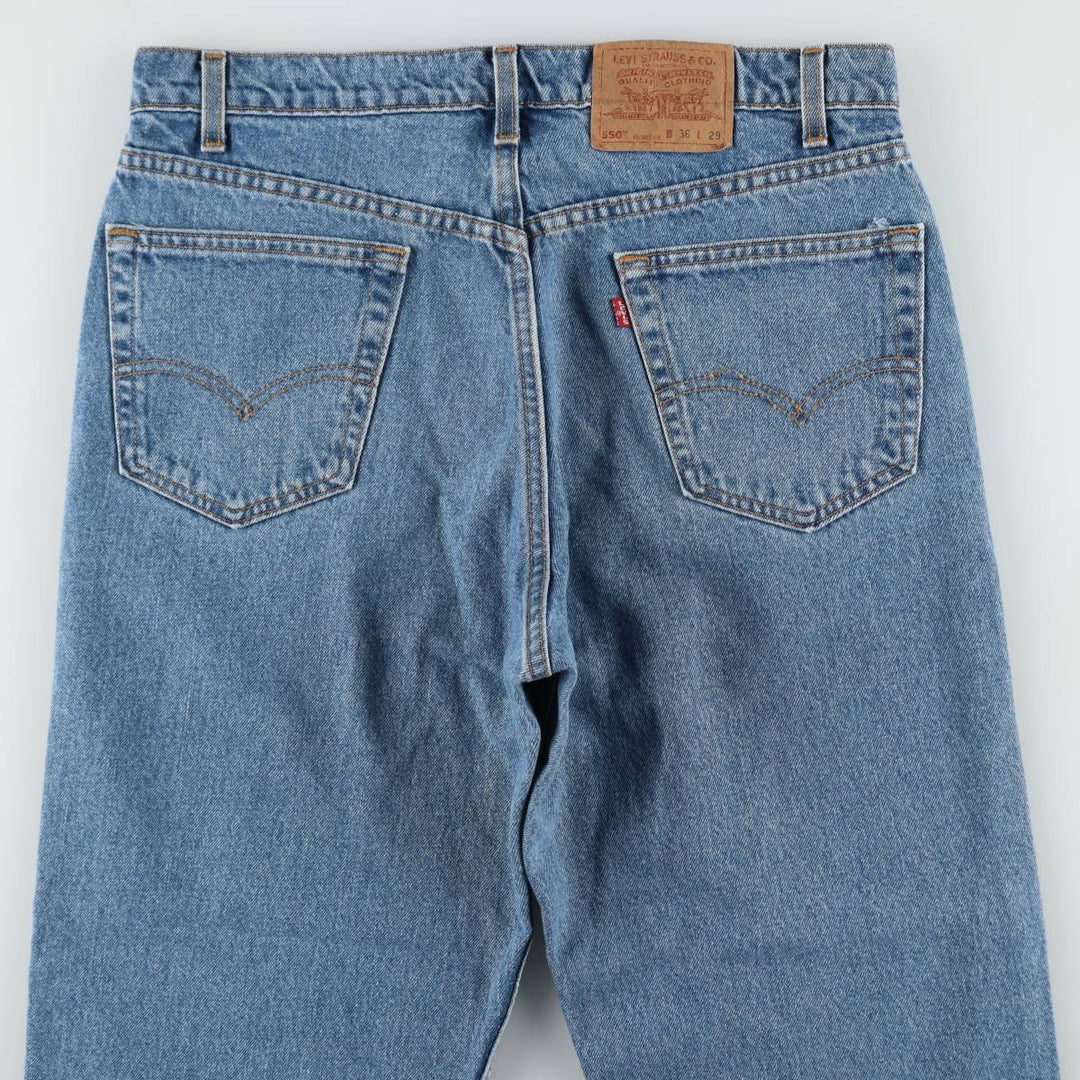 Levi's 550 Relaxed Fit Tapered Denim Pants, Made in USA, Men's Size W36 (approx.) cotton blue type Vintage Second Hand