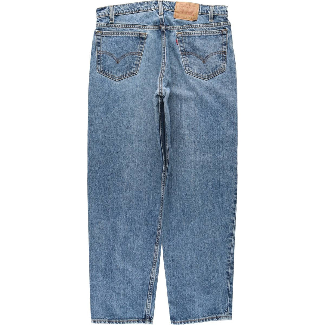 Levi's 15951 Relaxed Fit Tapered Leg Denim Pants, Made in USA, Men's Size W36 (approx.) cotton blue type Vintage Second Hand