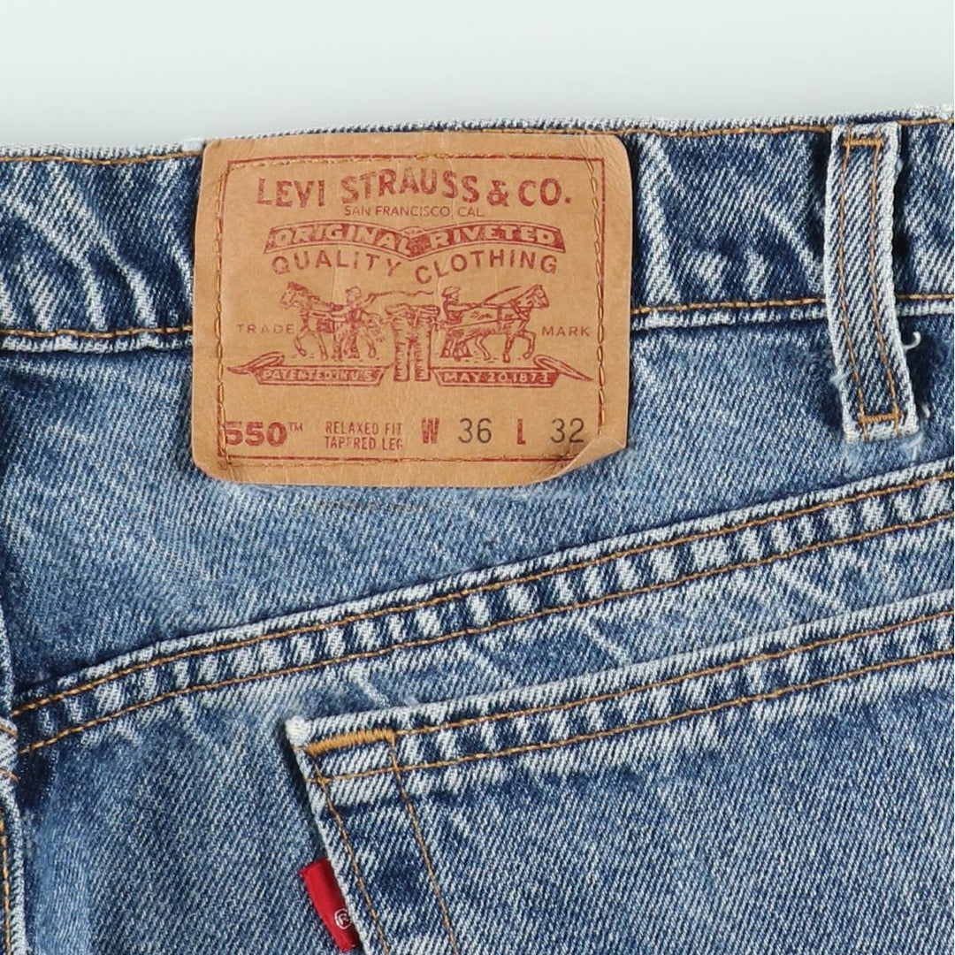 Levi's 15951 Relaxed Fit Tapered Leg Denim Pants, Made in USA, Men's Size W36 (approx.) cotton blue type Vintage Second Hand