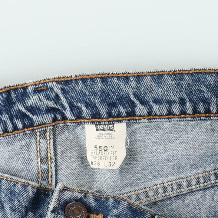 Levi's 15951 Relaxed Fit Tapered Leg Denim Pants, Made in USA, Men's Size W36 (approx.) cotton blue type Vintage Second Hand