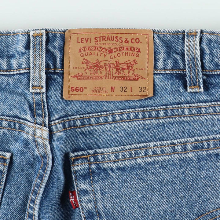 Levi's 560 Loose Fit Tapered Leg Denim Pants, Men's Size W31 (approx.) unclear blue type Vintage Second Hand
