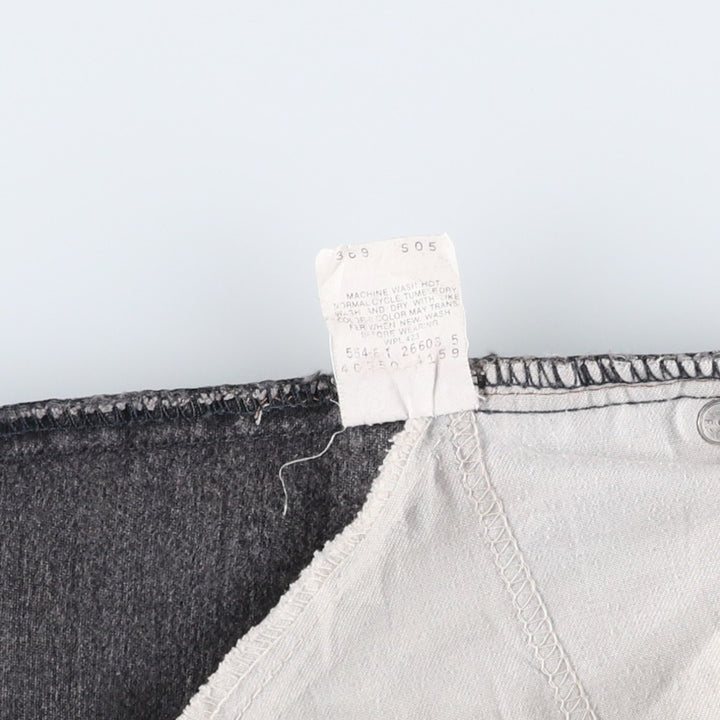 Levi's 550 Black Denim Tapered Jeans, Made in USA, Men's Size W34 (approx.), Vintage cotton black type Vintage Second Hand