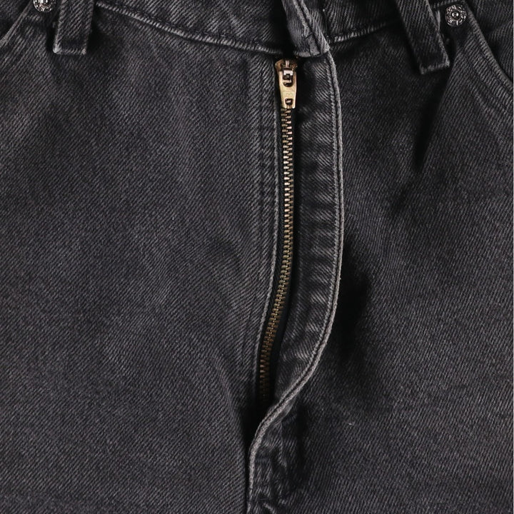 Levi's 550 Black Denim Tapered Jeans, Made in USA, Men's Size W34 (approx.), Vintage cotton black type Vintage Second Hand