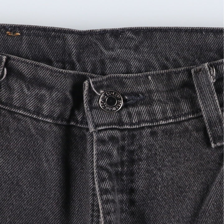 Levi's 550 Black Denim Tapered Jeans, Made in USA, Men's Size W34 (approx.), Vintage cotton black type Vintage Second Hand