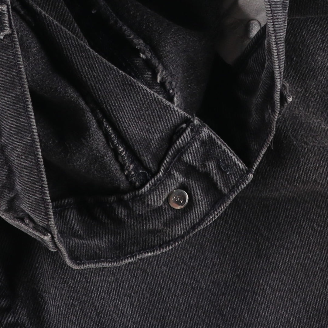 Levi's 550 Black Denim Tapered Jeans, Made in USA, Men's Size W34 (approx.), Vintage cotton black type Vintage Second Hand