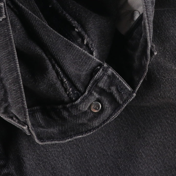 Levi's 550 Black Denim Tapered Jeans, Made in USA, Men's Size W34 (approx.), Vintage cotton black type Vintage Second Hand