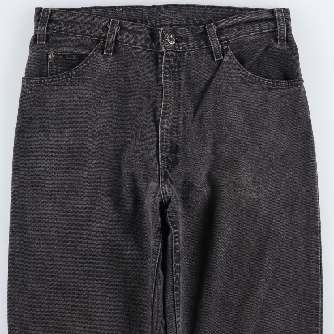 Levi's 550 Black Denim Tapered Jeans, Made in USA, Men's Size W34 (approx.), Vintage cotton black type Vintage Second Hand