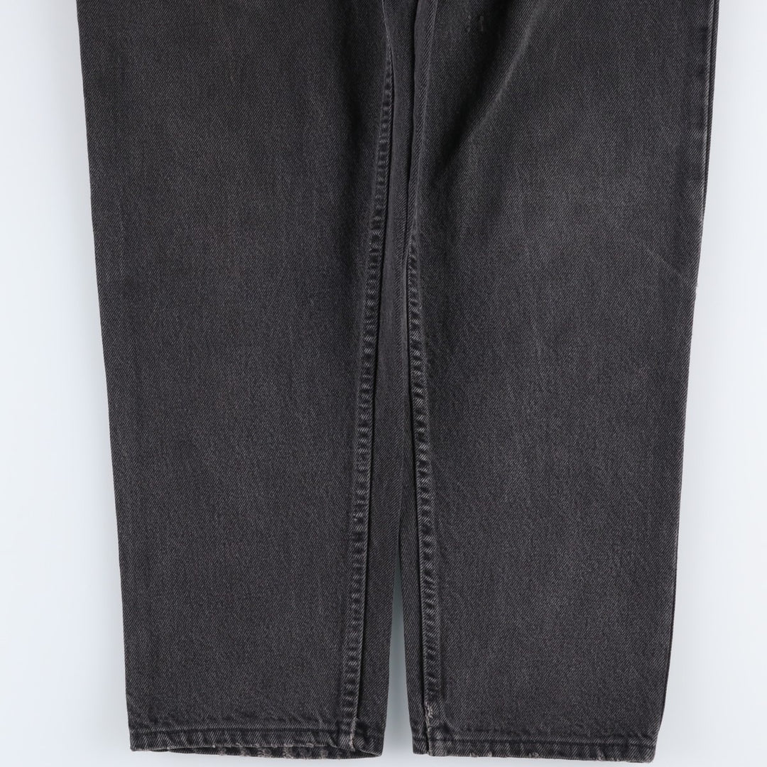 Levi's 550 Black Denim Tapered Jeans, Made in USA, Men's Size W34 (approx.), Vintage cotton black type Vintage Second Hand