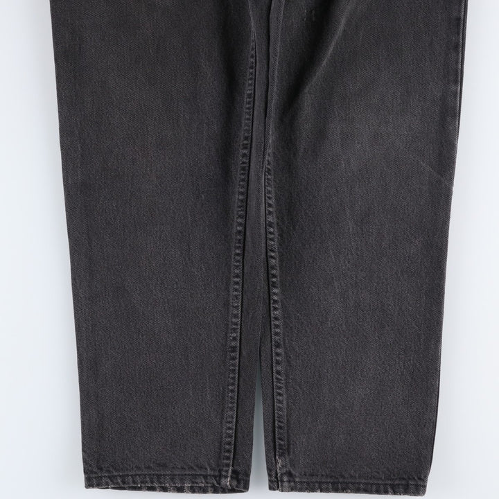 Levi's 550 Black Denim Tapered Jeans, Made in USA, Men's Size W34 (approx.), Vintage cotton black type Vintage Second Hand