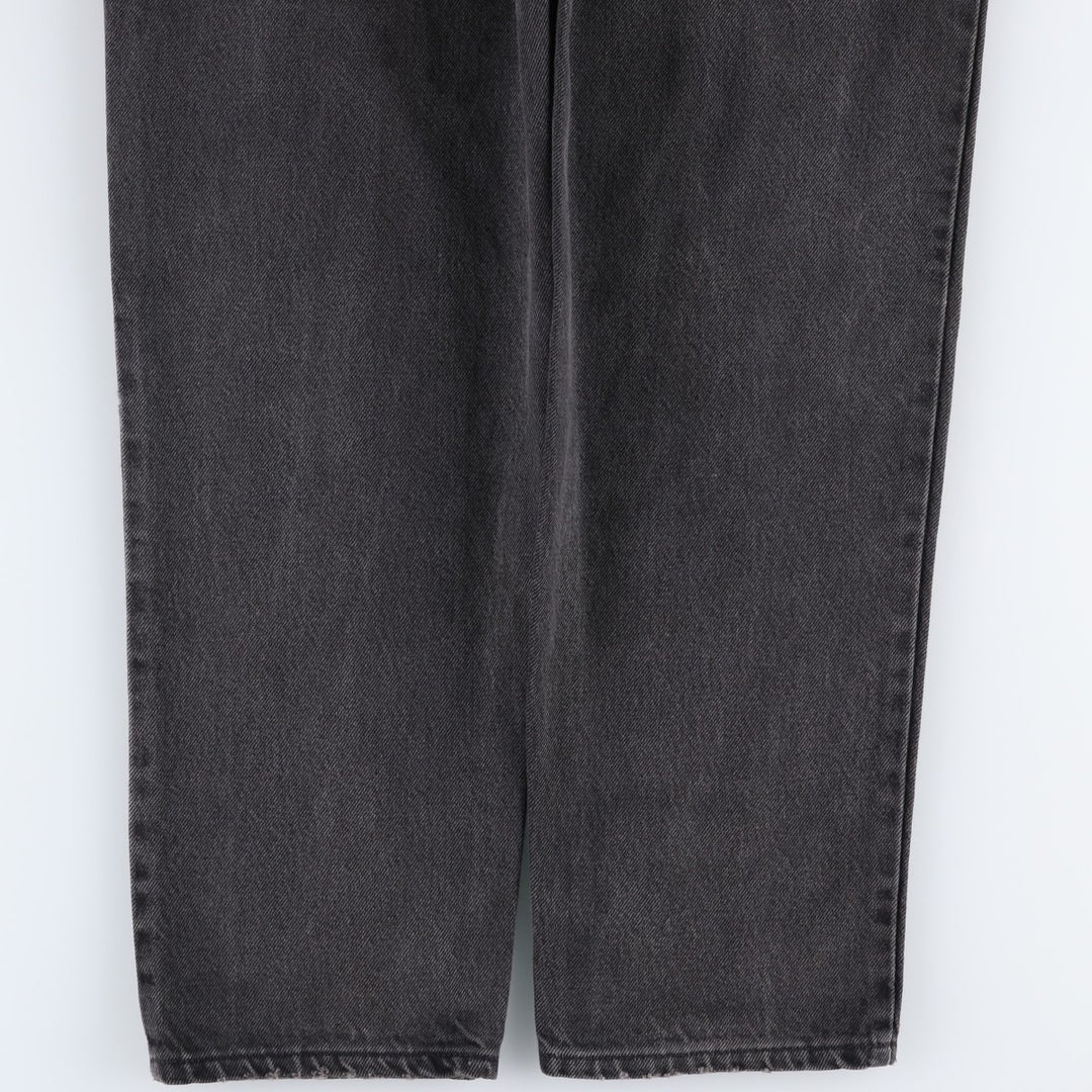Levi's 550 Black Denim Tapered Jeans, Made in USA, Men's Size W34 (approx.), Vintage cotton black type Vintage Second Hand