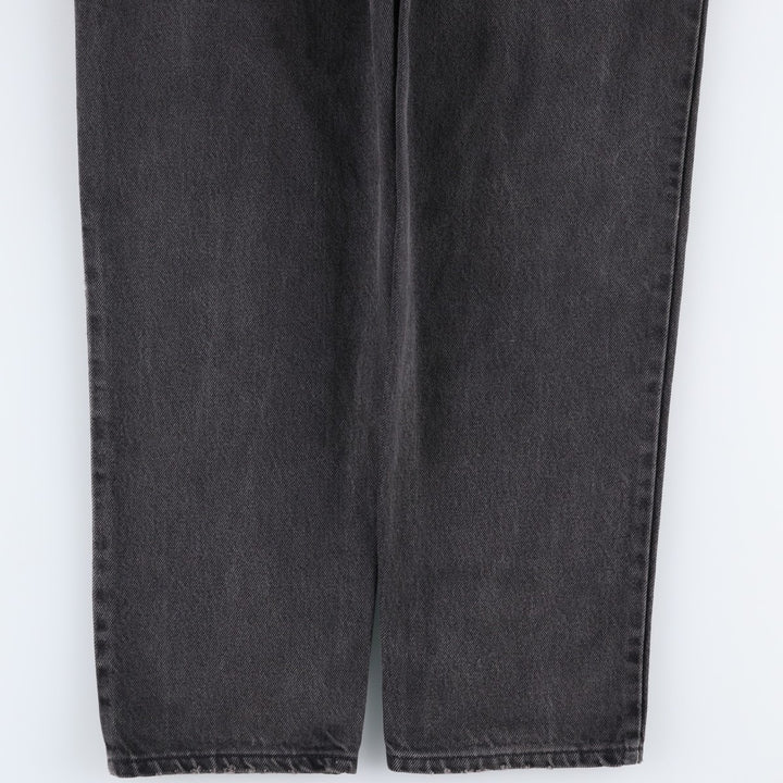 Levi's 550 Black Denim Tapered Jeans, Made in USA, Men's Size W34 (approx.), Vintage cotton black type Vintage Second Hand