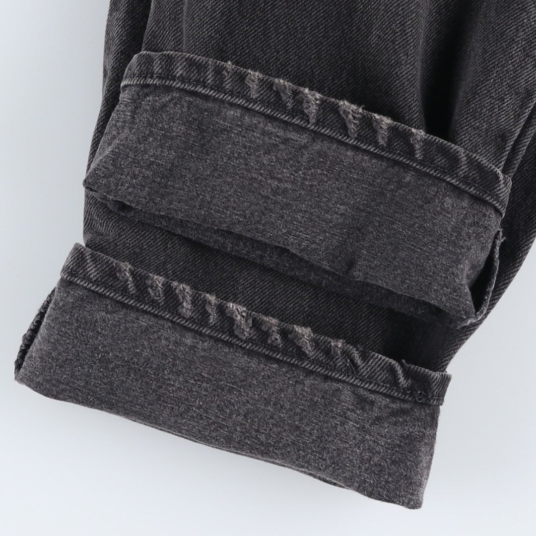Levi's 550 Black Denim Tapered Jeans, Made in USA, Men's Size W34 (approx.), Vintage cotton black type Vintage Second Hand