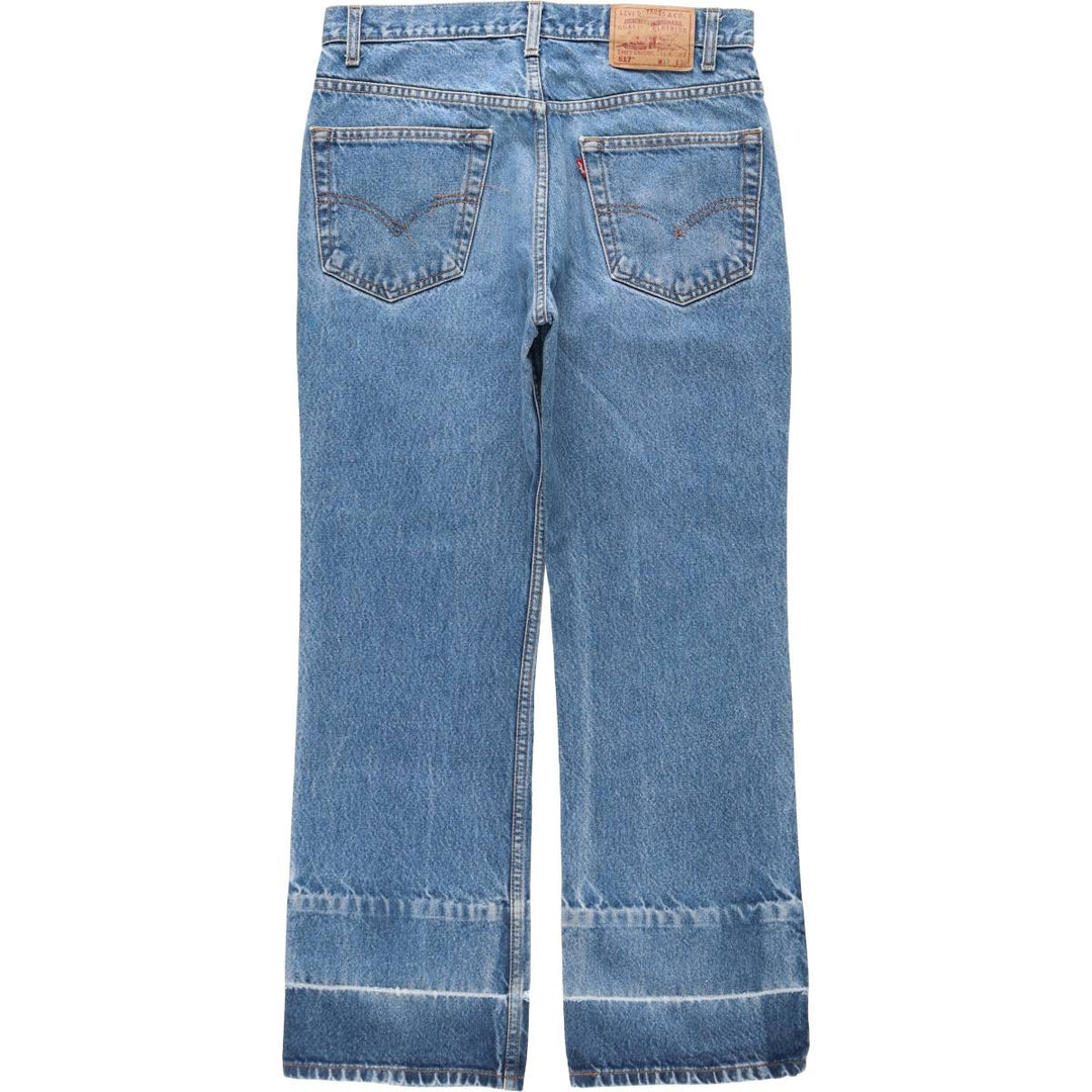 1990'S Levi's 517 BOOT CUT denim pants, men's size W32 (approx.), vintage. cotton blue type Vintage Second Hand